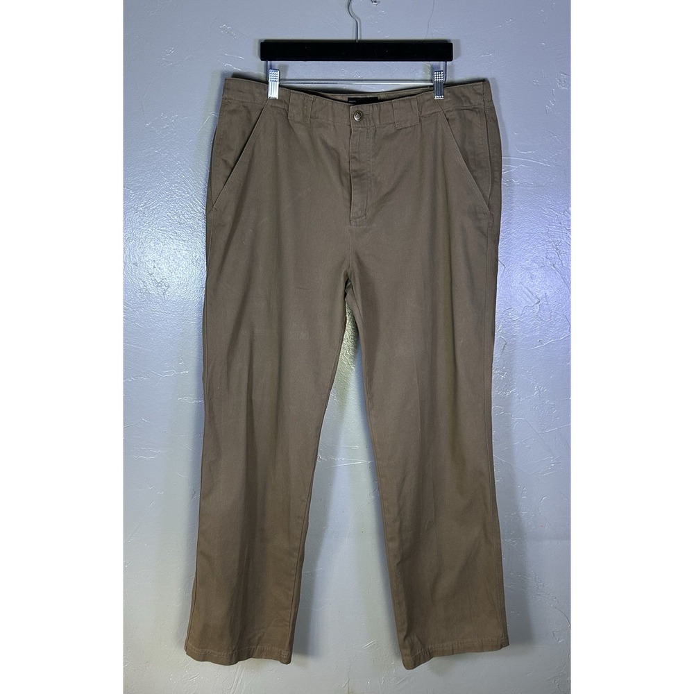 Men's Scottevest Tec Khaki Chino Pants Tan Size 40x34 100% Cotton